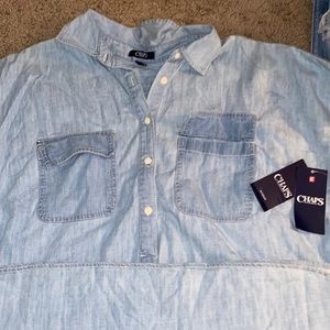 Chaps Blue Dress 1X
